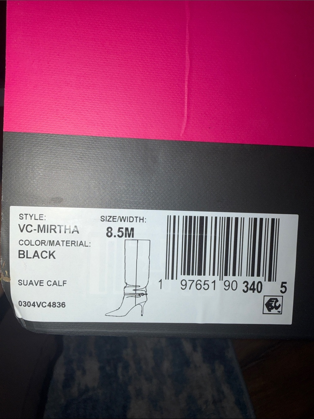 Vince Camuto Black Over-the-Knee Pointed Toe Stiletto Boots - Picture 2 of 6
